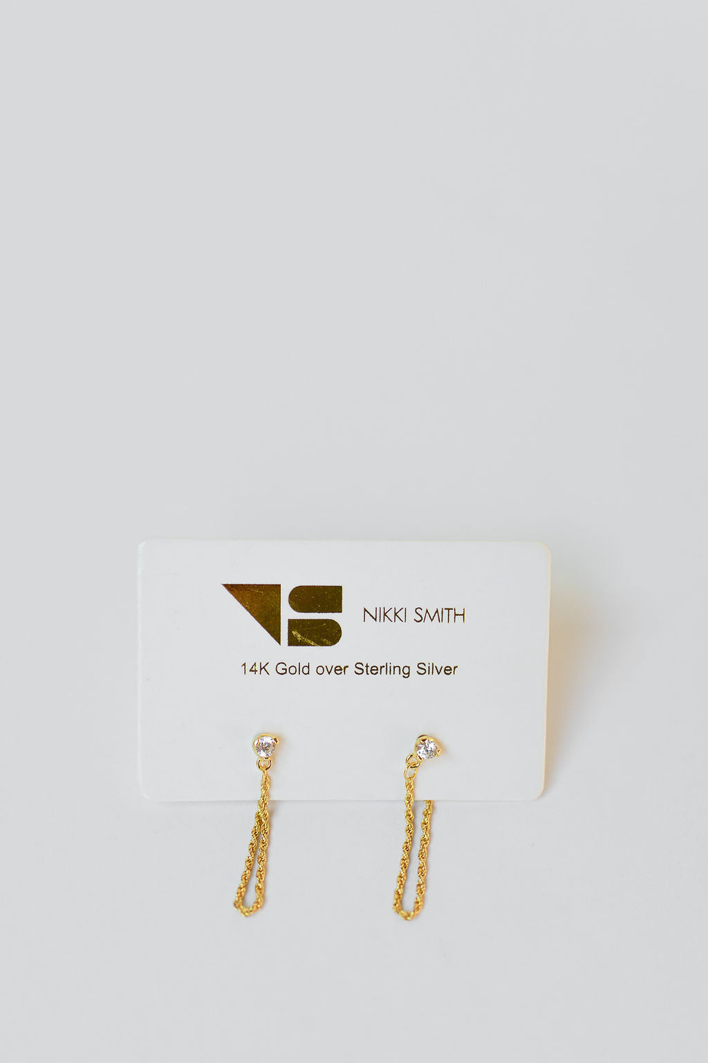 mode, lucinda chain drop studs