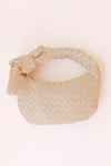 lizbeth woven knot clutch