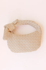 lizbeth woven knot clutch