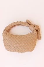 lizbeth woven knot clutch