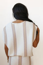 lorelei v neck striped top