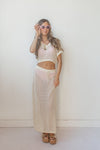 golden hour crochet maxi skirt