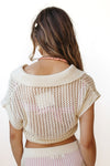 golden hour crochet collar top