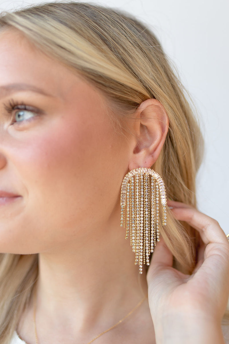 rochelle cz drop earrings