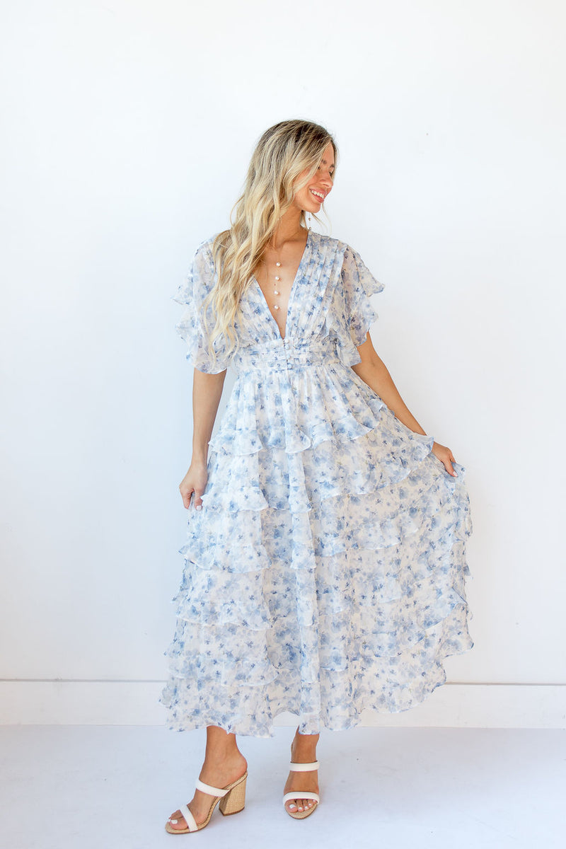 rosalee floral maxi dress