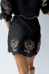 lily embroidered mini skirt