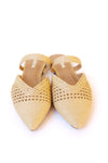 woven raffia pointed toe flats