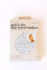 quick dry hair towel - micro dot