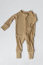 ribbed zip romper