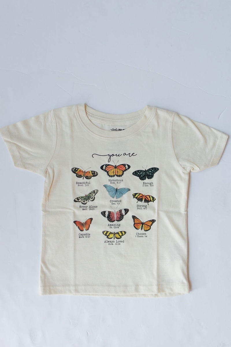 you are, butterfly affirmations tee