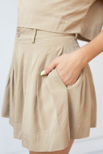 zola pleated shorts