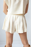 zola pleated shorts