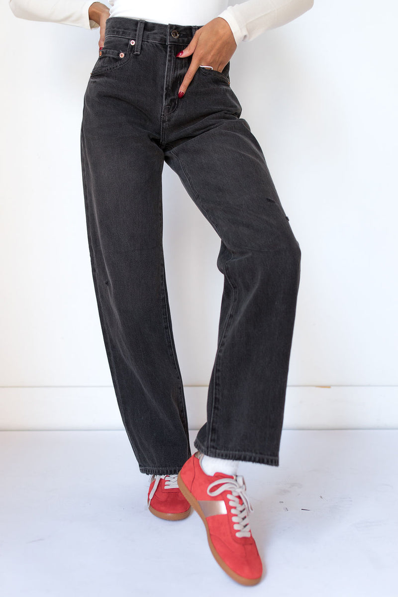 lexi mid rise bowed straight jean