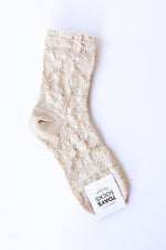 textured snowy deer socks