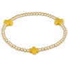 signature cross gold pattern 3mm bead bracelet