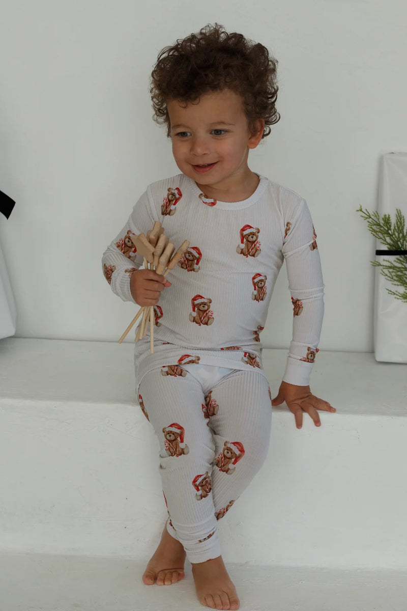 christmas teddy pajamas