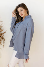 sofia oversize button up