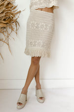 mode, stevie fringe skirt