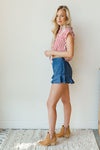 mode, flounce tencil shorts