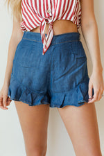 mode, flounce tencil shorts