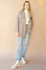 plaid jaquard jacket