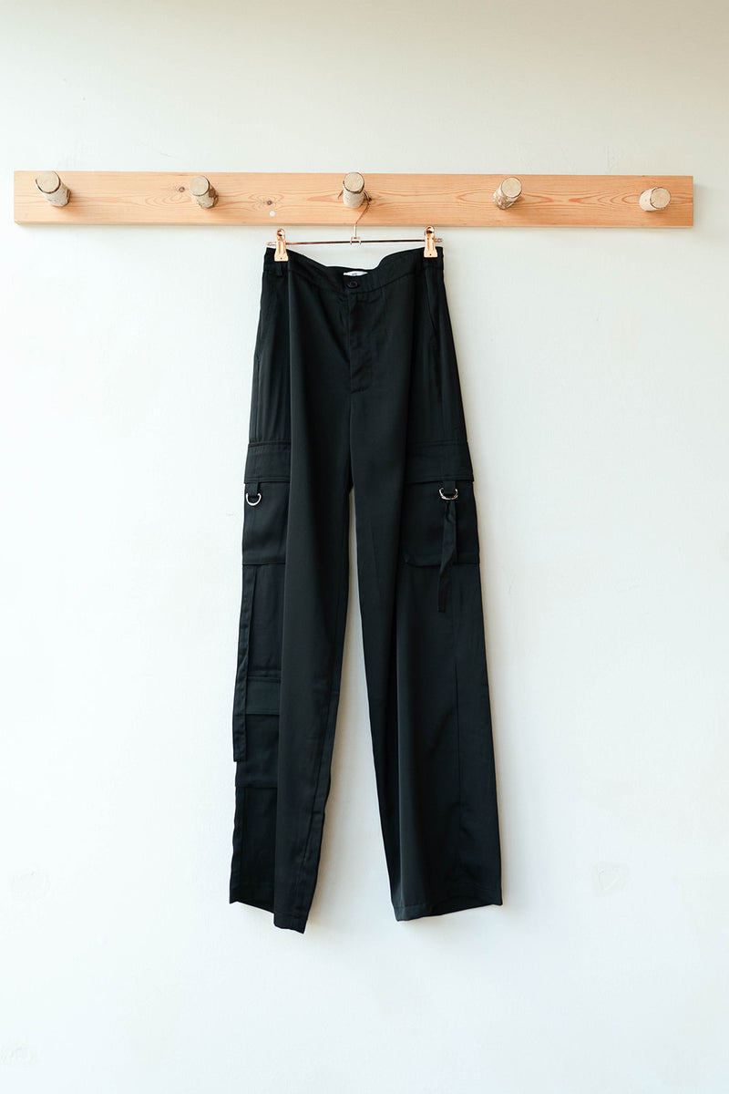 satin cargo pants