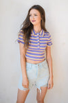 mode, stripe back at ya crop top