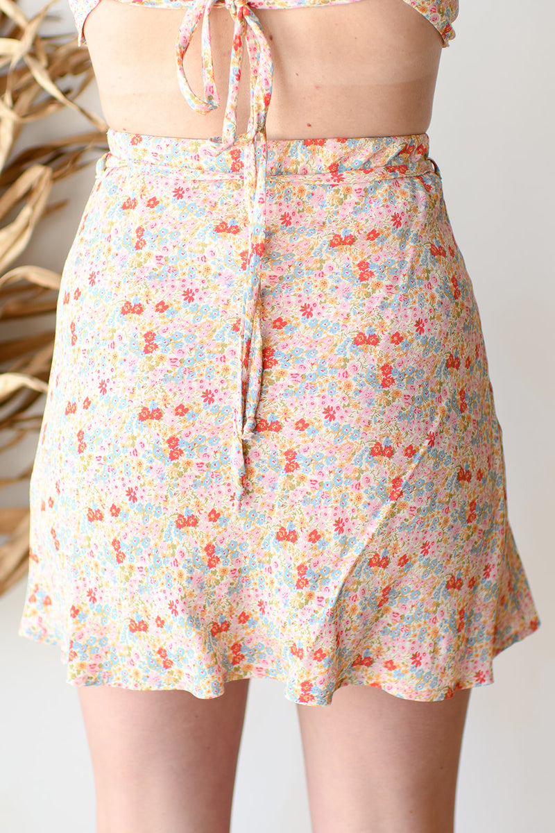 mode, southern charm floral skirt