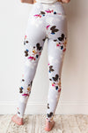 mode, romantic floral print leggings