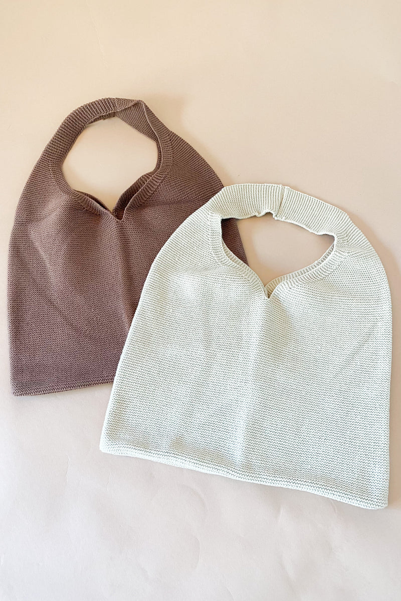 elie knitted tote bag