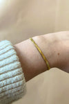 gold herringbone bracelet