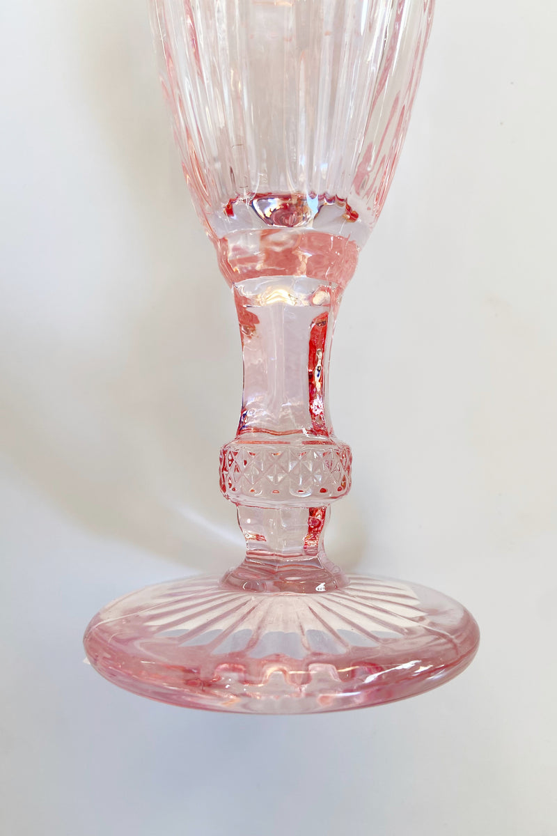 pink vintage champagne flute