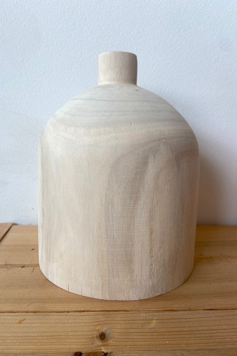 quinn paulownia wood vase