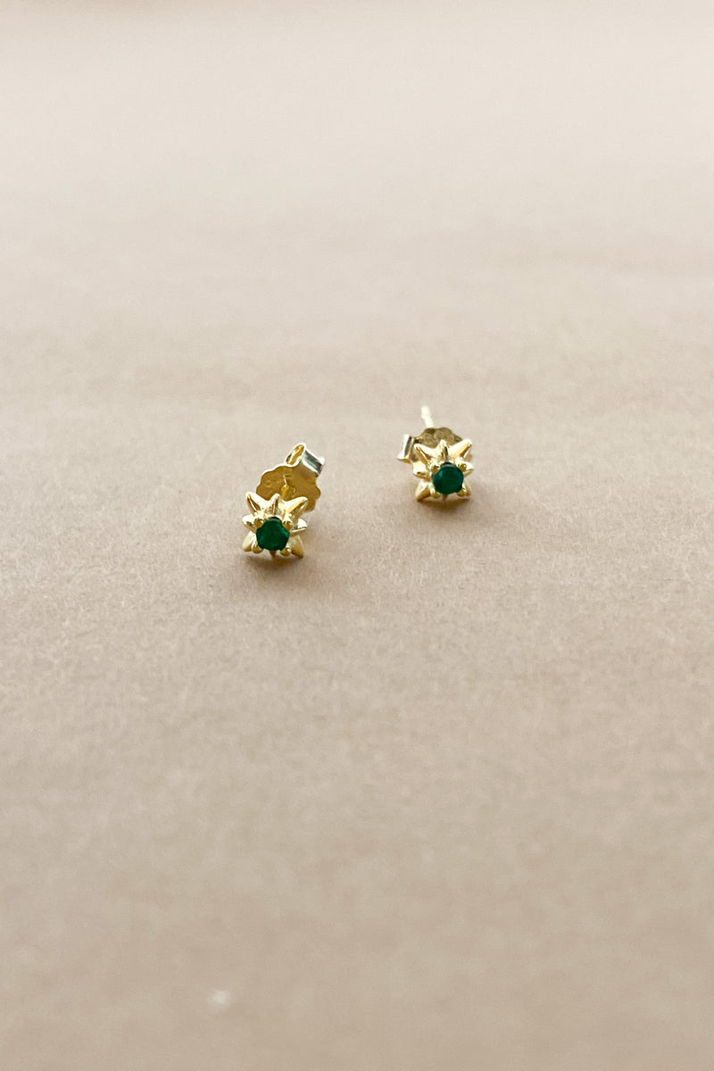 brooklyn mini emerald studs