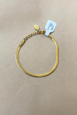 gold herringbone bracelet